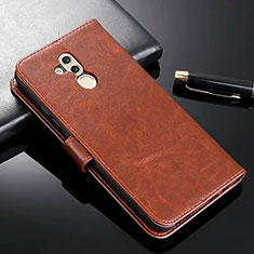 Leather Case Stands Flip Cover T01 Holder for Huawei Mate 20 Lite Brown