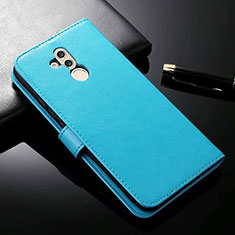 Leather Case Stands Flip Cover T01 Holder for Huawei Mate 20 Lite Sky Blue