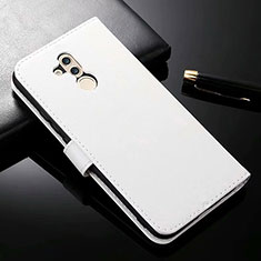 Leather Case Stands Flip Cover T01 Holder for Huawei Mate 20 Lite White