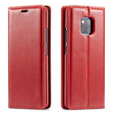 Leather Case Stands Flip Cover T01 Holder for Huawei Mate 20 Pro Red