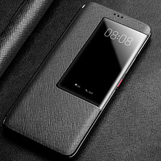 Leather Case Stands Flip Cover T01 Holder for Huawei Mate 20 X 5G Black