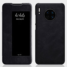 Leather Case Stands Flip Cover T01 Holder for Huawei Mate 30 Pro 5G Black