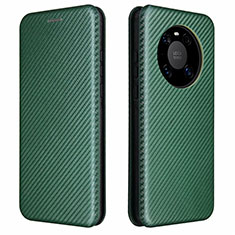Leather Case Stands Flip Cover T01 Holder for Huawei Mate 40 Green