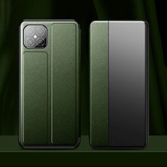 Leather Case Stands Flip Cover T01 Holder for Huawei Nova 8 SE 5G Green