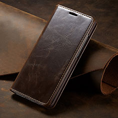Leather Case Stands Flip Cover T01 Holder for Huawei P30 Pro New Edition Brown