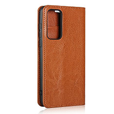 Leather Case Stands Flip Cover T01 Holder for Huawei P40 Orange