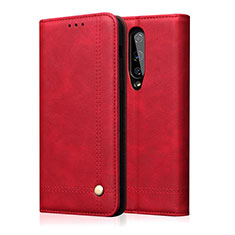 Leather Case Stands Flip Cover T01 Holder for OnePlus 8 Red