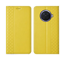 Leather Case Stands Flip Cover T01 Holder for Oppo Ace2 Yellow