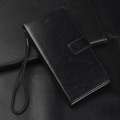 Leather Case Stands Flip Cover T01 Holder for Samsung Galaxy A70 Black