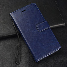 Leather Case Stands Flip Cover T01 Holder for Samsung Galaxy A70 Blue