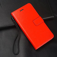 Leather Case Stands Flip Cover T01 Holder for Samsung Galaxy A70 Red