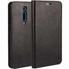 Leather Case Stands Flip Cover T01 Holder for Xiaomi Mi 9T Black