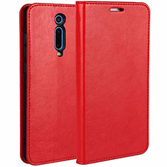 Leather Case Stands Flip Cover T01 Holder for Xiaomi Mi 9T Red