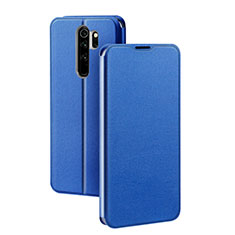 Leather Case Stands Flip Cover T01 Holder for Xiaomi Redmi Note 8 Pro Blue