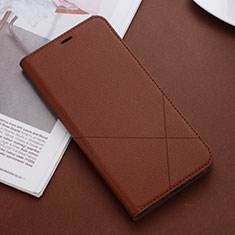 Leather Case Stands Flip Cover T02 Holder for Apple iPhone 11 Pro Brown