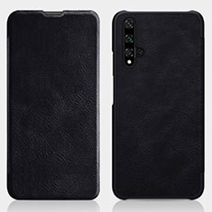 Leather Case Stands Flip Cover T02 Holder for Huawei Honor 20 Black