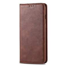 Leather Case Stands Flip Cover T02 Holder for Huawei Honor 20E Brown