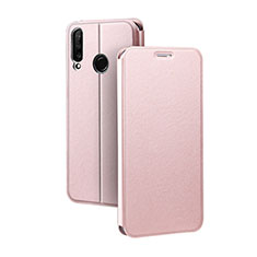 Leather Case Stands Flip Cover T02 Holder for Huawei Nova 4e Rose Gold