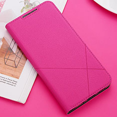 Leather Case Stands Flip Cover T02 Holder for Huawei Nova 5 Hot Pink