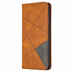 Leather Case Stands Flip Cover T02 Holder for Huawei P Smart (2020) Orange
