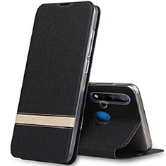 Leather Case Stands Flip Cover T02 Holder for Huawei P20 Lite (2019) Black