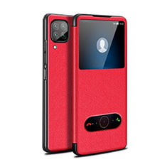 Leather Case Stands Flip Cover T02 Holder for Huawei P40 Lite Red