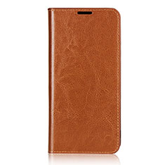Leather Case Stands Flip Cover T02 Holder for Oppo A91 Orange