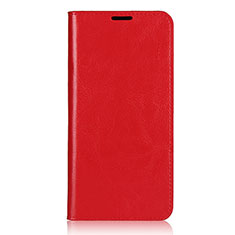 Leather Case Stands Flip Cover T02 Holder for Oppo A91 Red