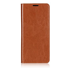 Leather Case Stands Flip Cover T02 Holder for Oppo Find X2 Pro Orange