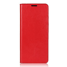 Leather Case Stands Flip Cover T02 Holder for Oppo Reno3 Pro Red