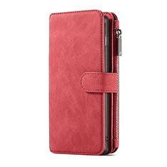 Leather Case Stands Flip Cover T02 Holder for Samsung Galaxy S10 5G Red