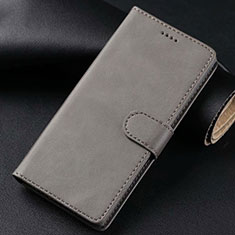 Leather Case Stands Flip Cover T02 Holder for Samsung Galaxy S20 Plus 5G Gray