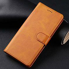 Leather Case Stands Flip Cover T02 Holder for Samsung Galaxy S20 Plus Orange