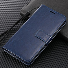 Leather Case Stands Flip Cover T02 Holder for Vivo Y50 Blue