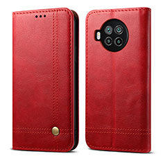 Leather Case Stands Flip Cover T02 Holder for Xiaomi Mi 10T Lite 5G Red