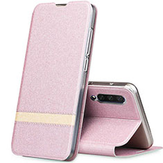 Leather Case Stands Flip Cover T02 Holder for Xiaomi Mi A3 Rose Gold