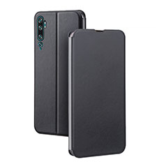 Leather Case Stands Flip Cover T02 Holder for Xiaomi Mi Note 10 Black