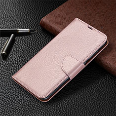 Leather Case Stands Flip Cover T02 Holder for Xiaomi Redmi 10X 4G Rose Gold