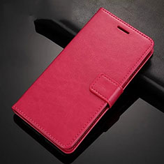 Leather Case Stands Flip Cover T02 Holder for Xiaomi Redmi Note 8 Hot Pink