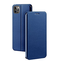 Leather Case Stands Flip Cover T03 Holder for Apple iPhone 11 Pro Blue