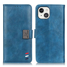 Leather Case Stands Flip Cover T03 Holder for Apple iPhone 13 Mini Blue