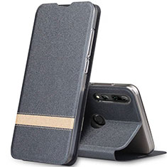 Leather Case Stands Flip Cover T03 Holder for Huawei Honor 20i Dark Gray