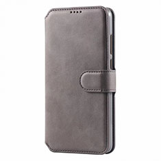 Leather Case Stands Flip Cover T03 Holder for Huawei Nova 4e Gray