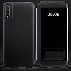 Leather Case Stands Flip Cover T03 Holder for Huawei Nova 5T Black