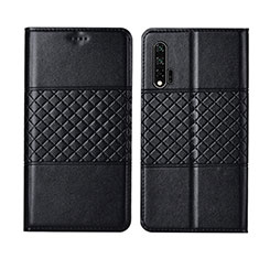 Leather Case Stands Flip Cover T03 Holder for Huawei Nova 6 5G Black