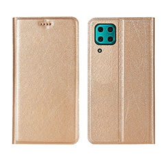 Leather Case Stands Flip Cover T03 Holder for Huawei Nova 6 SE Gold