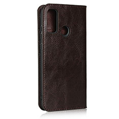 Leather Case Stands Flip Cover T03 Holder for Huawei Nova Lite 3 Plus Brown