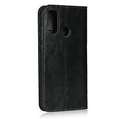 Leather Case Stands Flip Cover T03 Holder for Huawei P Smart (2020) Black