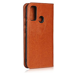 Leather Case Stands Flip Cover T03 Holder for Huawei P Smart (2020) Orange