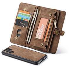 Leather Case Stands Flip Cover T03 Holder for Huawei P30 Pro New Edition Brown
